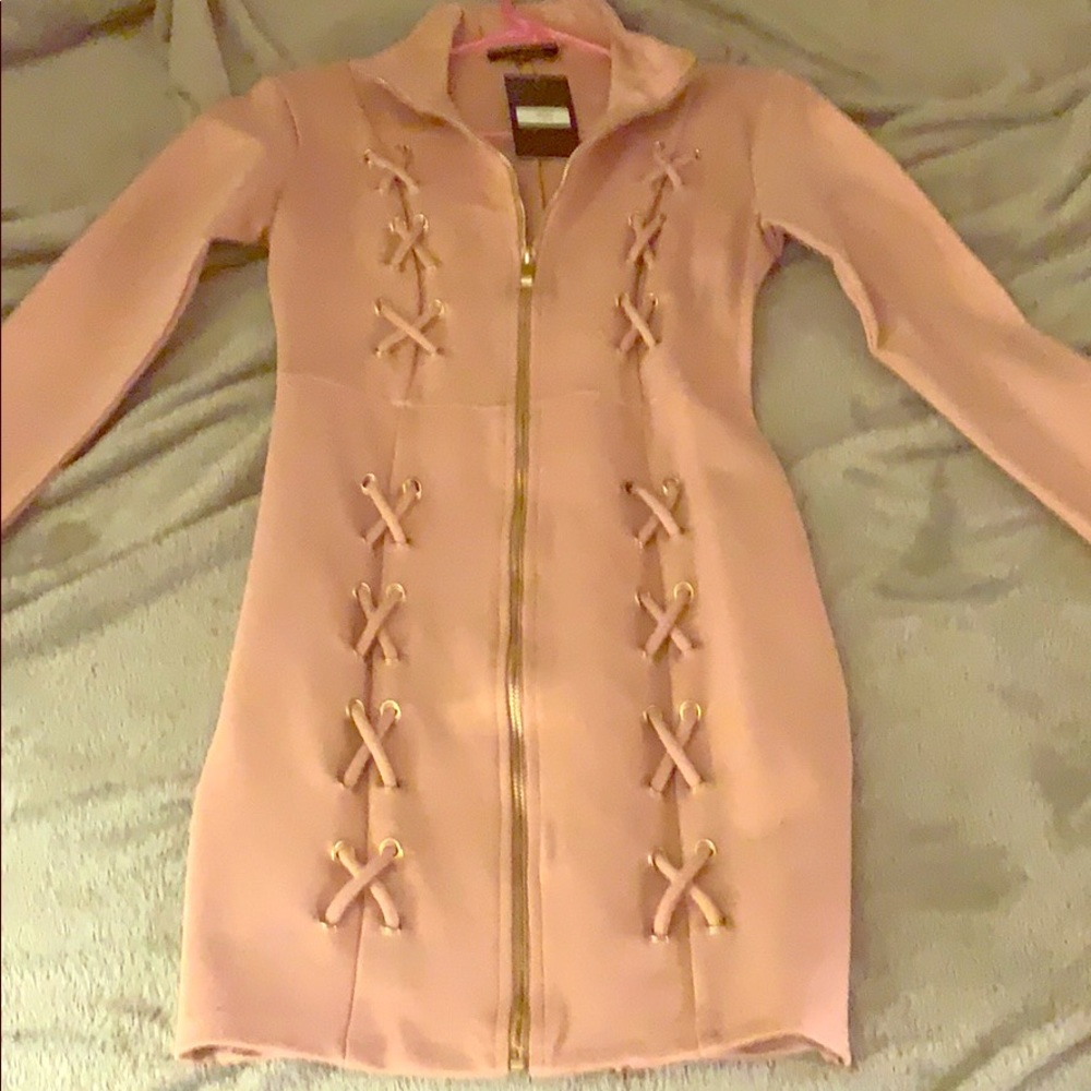 Quality pink fitted dress